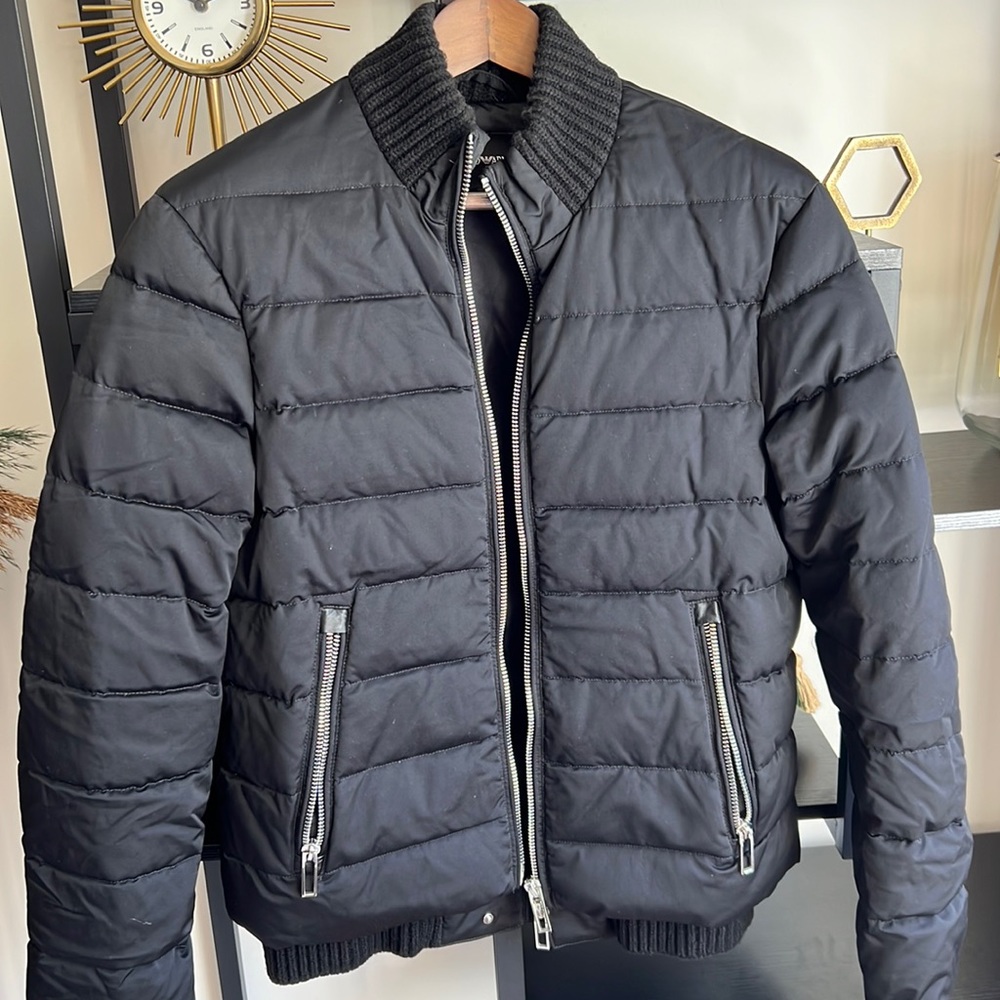 Armani beautiful black bomber. Sick quality and and very warm. Barely used.